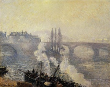 カミーユ・ピサロ Painting - コルネイユ橋ルーアンの朝霧 1896年 カミーユ・ピサロ